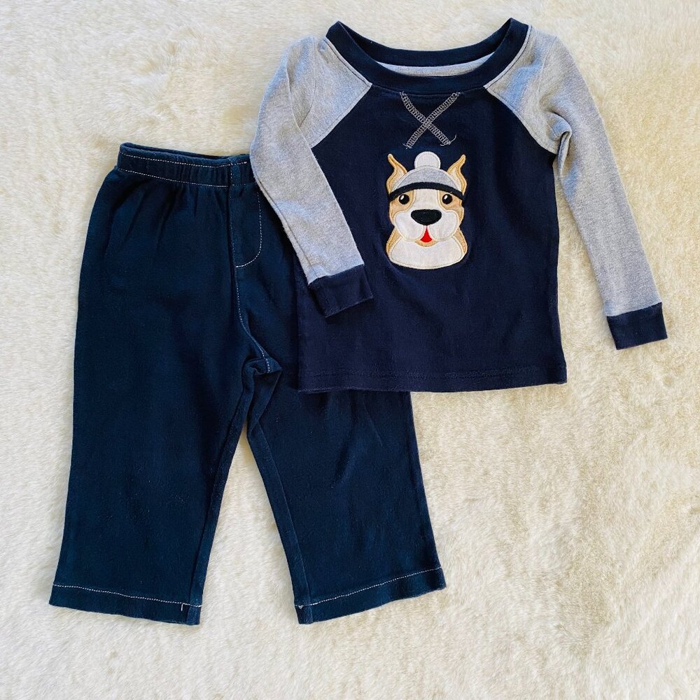 Boy Toddler Pit Bull Terrier Dog PJ Loungewear Set Size 24 months Kite Strings